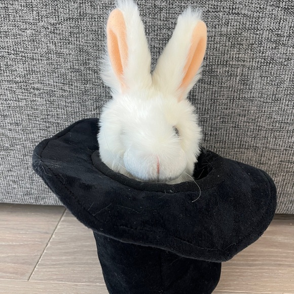 Folkmanis Rabbit in Hat Hand Puppet - Picture 2 of 5